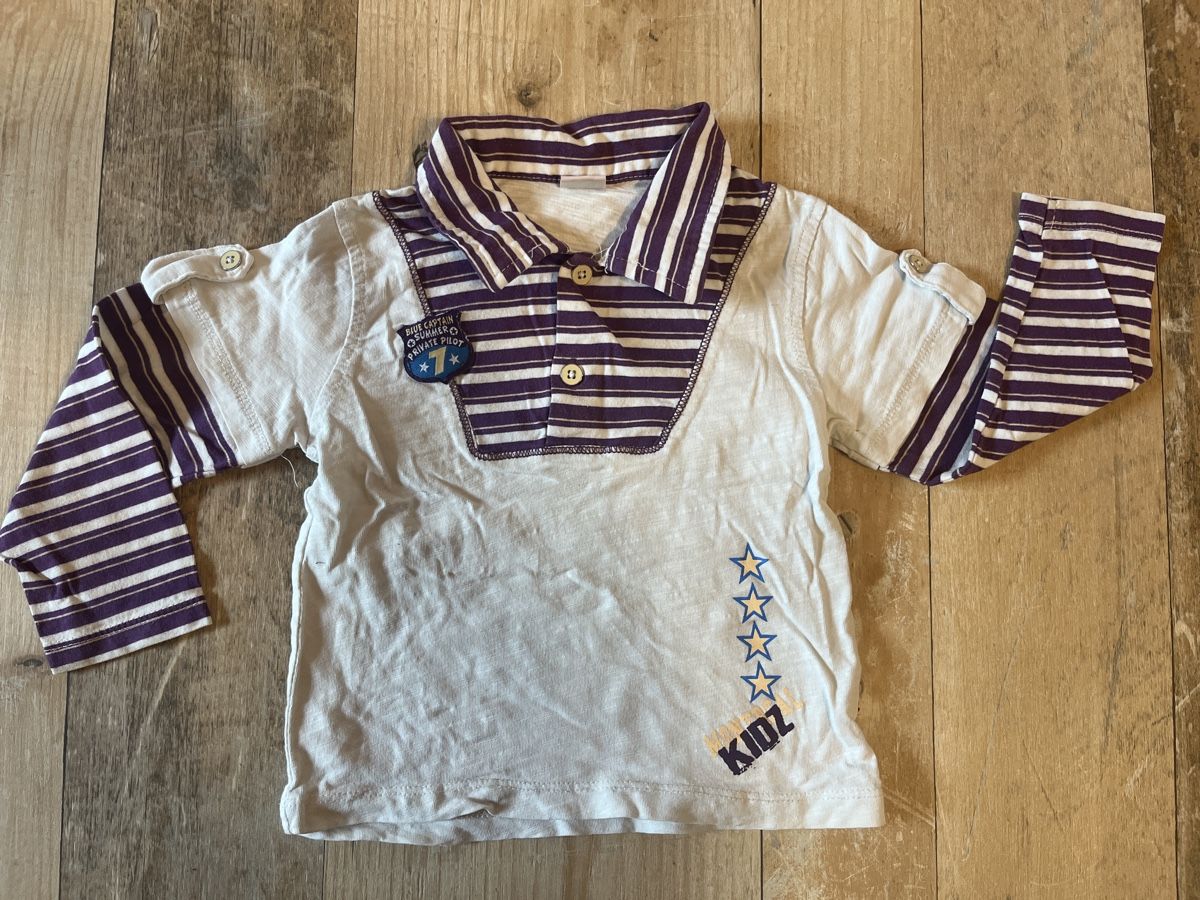 Camicie, T-shirt & Polo: Süsses Langarmshirt Gr. 86/92 gestreift – Usato da Kaisten venduto da saleforfun