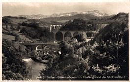 St. Gallen - Sitterbrücken (im Hintergrund die Säntiskette)