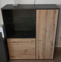 Modernes Highboard/Sideboard in Dunkelgrau- Gut Zustand