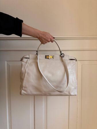 Fendi Peekabo in White 40cm