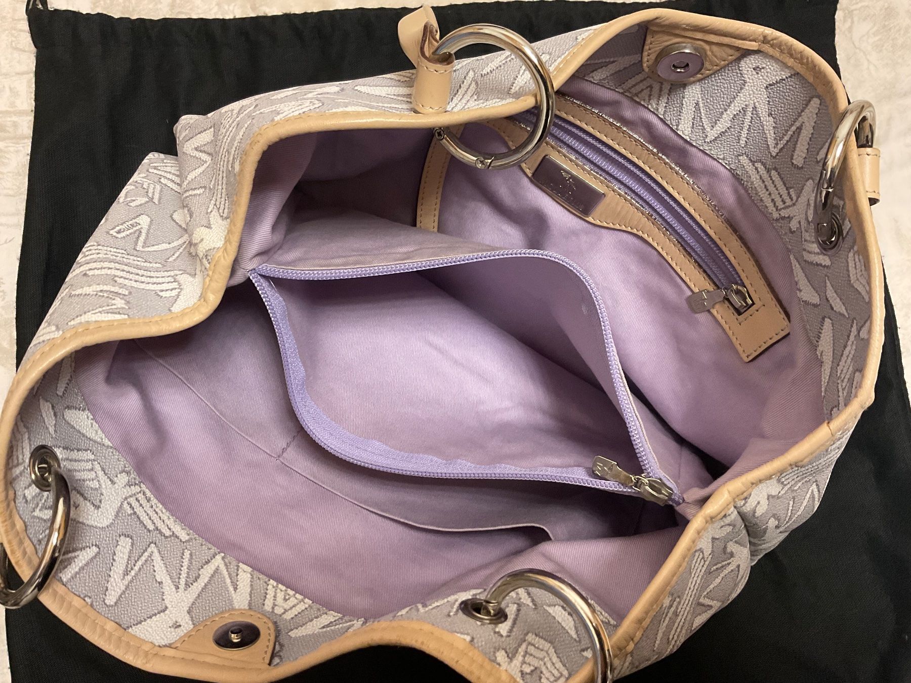 Maison Mollerus Taschen für Damen: Handtasche Maison Mollerus grau gemustert – Gebraucht aus Scuol von Lotus2020 3