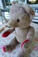 antikes Spielzeug: Teddybär Bär beweglich Glasperlenaugen