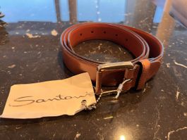 Original SANTONI GÜRTEL / HERRENGÜRTEL - BRAUN - 105