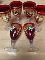 Murano- Gläser, 6 Stück. Luxuriöses Vintage-Set (Italien)