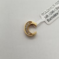 Echt 18K Gold - Diamant,  Buchstabe C Anhänger