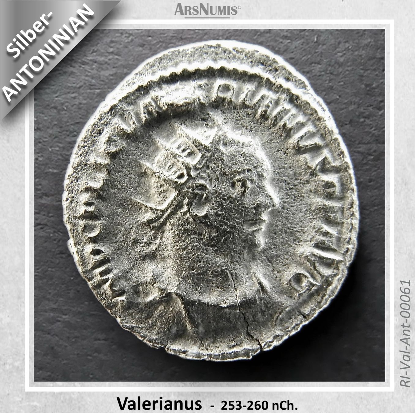 Alle Münzen: Römische Silbermünze - Valerianus – Gebraucht aus Oberwil b. Zug von ArsNumis 2