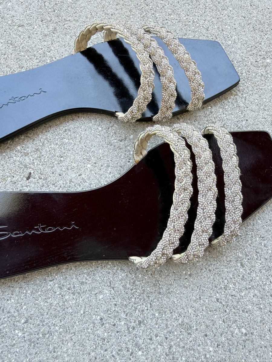 Santoni Scarpe da donna: Santoni Sandals Embellished Straps Size 40 EU – Usato da Kilchberg ZH venduto da san_hs8y 1