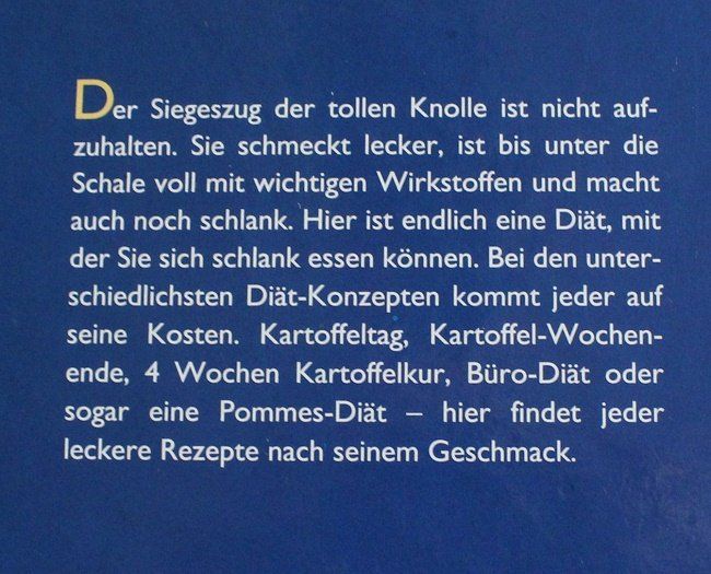 Libri: DIE NEUE KARTOFFELDIÄT – Usato da Schlatt TG venduto da annesbuecher 1