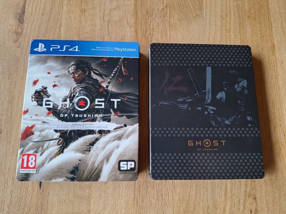Ghost Of Tsushima Édition Spéciale Steelbook – PS4 PAL, Jeu Complet Boîtier Métal, état Bon, French