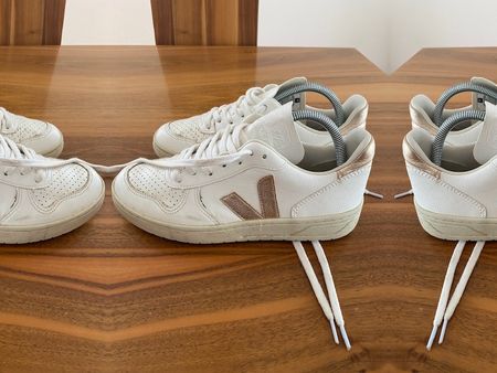 Sneakers Veja, Leder, Weiss/Gold, Top Zustand, Gr. 39