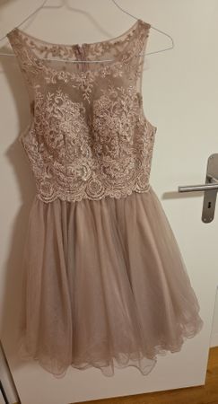 Traumhaftes Festkleid Gr. 32 Roségold, Marke Laona