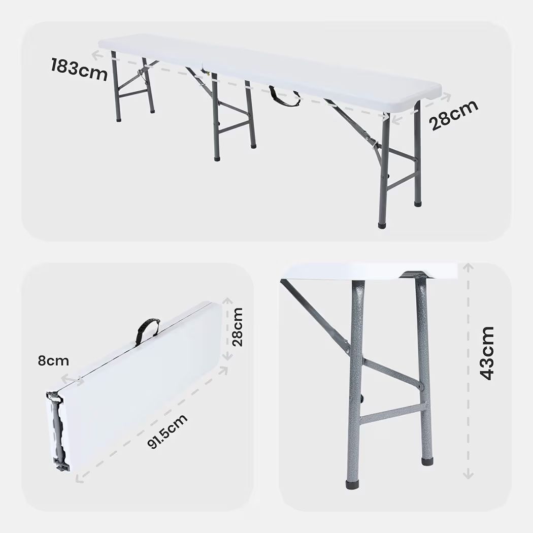 Panchine: Sitzbank 2er Set | Weiß - Neu – Nuovo (secondo la descrizione) da Nebikon venduto da warendiscount