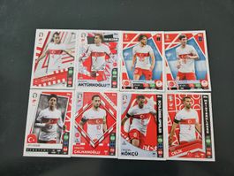 Fussballkarten Tuerkei 8 Stk. Topps EM-Karten 2024