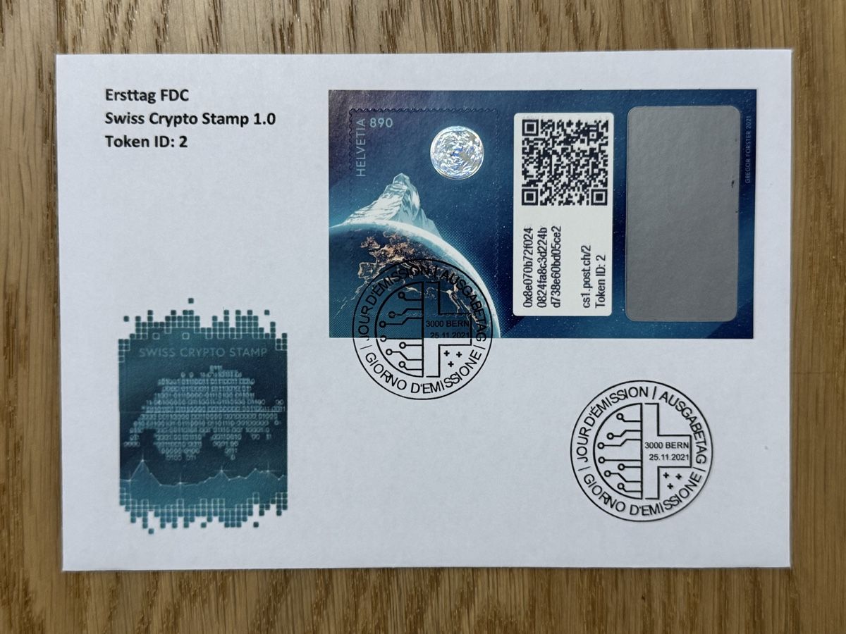 Tutti i francobolli: FDC Swiss Crypto Stamps 2021 ID 2 – Usato da Fieschertal venduto da REZELL