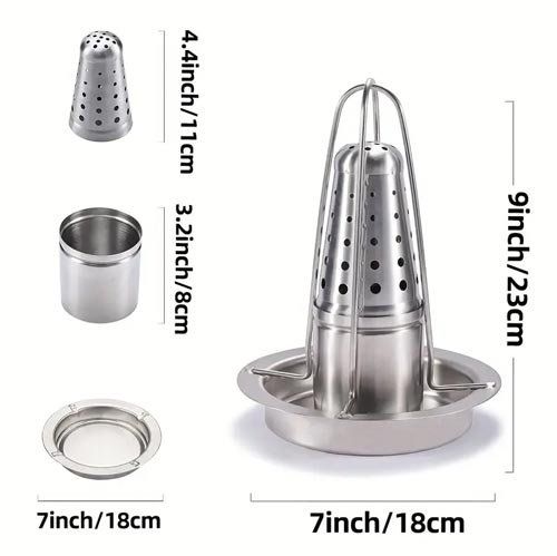 Elettrodomestici da cucina: Edelstahl-Hähnchen-Bräter-Rack – Nuovo e nell'imballaggio originale da Liestal venduto da OMAROSHOP 3