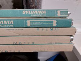 10x Lichtleiste + 9x Leuchtmittel Sylvania G13