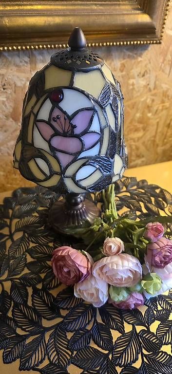 Lampade: Tiffany Tischlampe,  rosa Tulpe – Nuovo e nell'imballaggio originale da Kaufdorf venduto da Nati-Nati 3