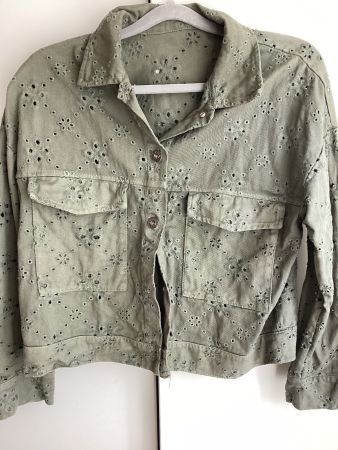 „Jeansjacke“ olive Grösse S