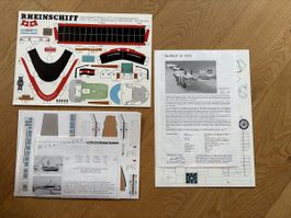 3x Modellbogen Bleriot- Rigi- Rheinschiff - 80-90er