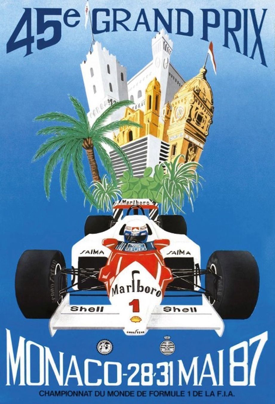 Insegne: Blechschild-GRAND PRIX MONACO MAI 1987 – Nuovo e nell'imballaggio originale da Rupperswil venduto da big-one-sale