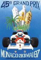 Blechschild-GRAND PRIX MONACO MAI 1987