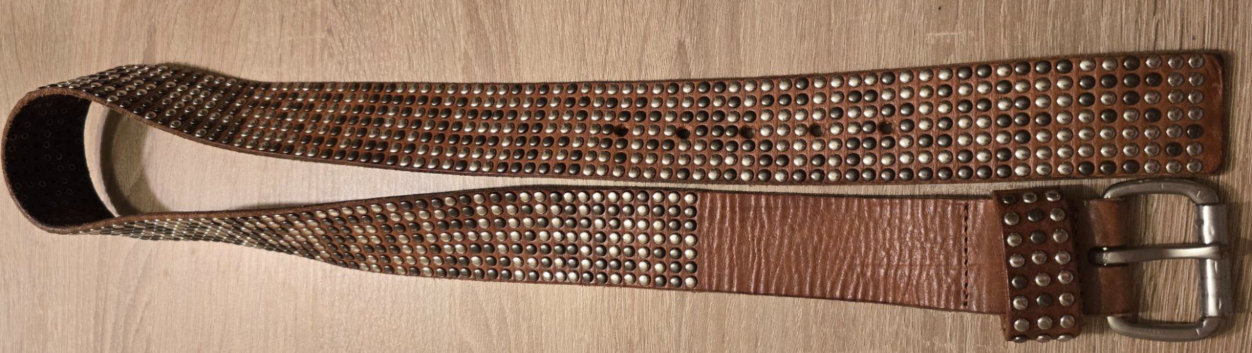 Cinture: Cooler Nietengürtel Gr. 85 Leder braun – Usato da Richterswil venduto da Ivypearl 3