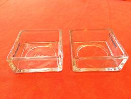 2 x IKEA Kerzenhalter/Kerzenständer aus Glas, 5.5 x 5.5 cm