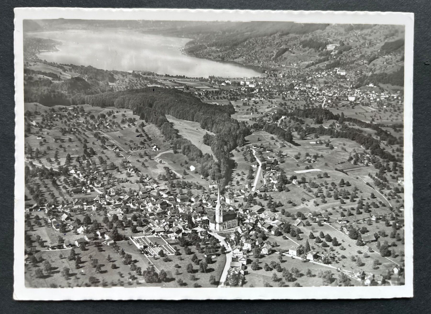 Cartes postales: Kerns. Flugaufnahme, ca. 1950 – D'occasion à Ostermundigen par DaxKarten-75