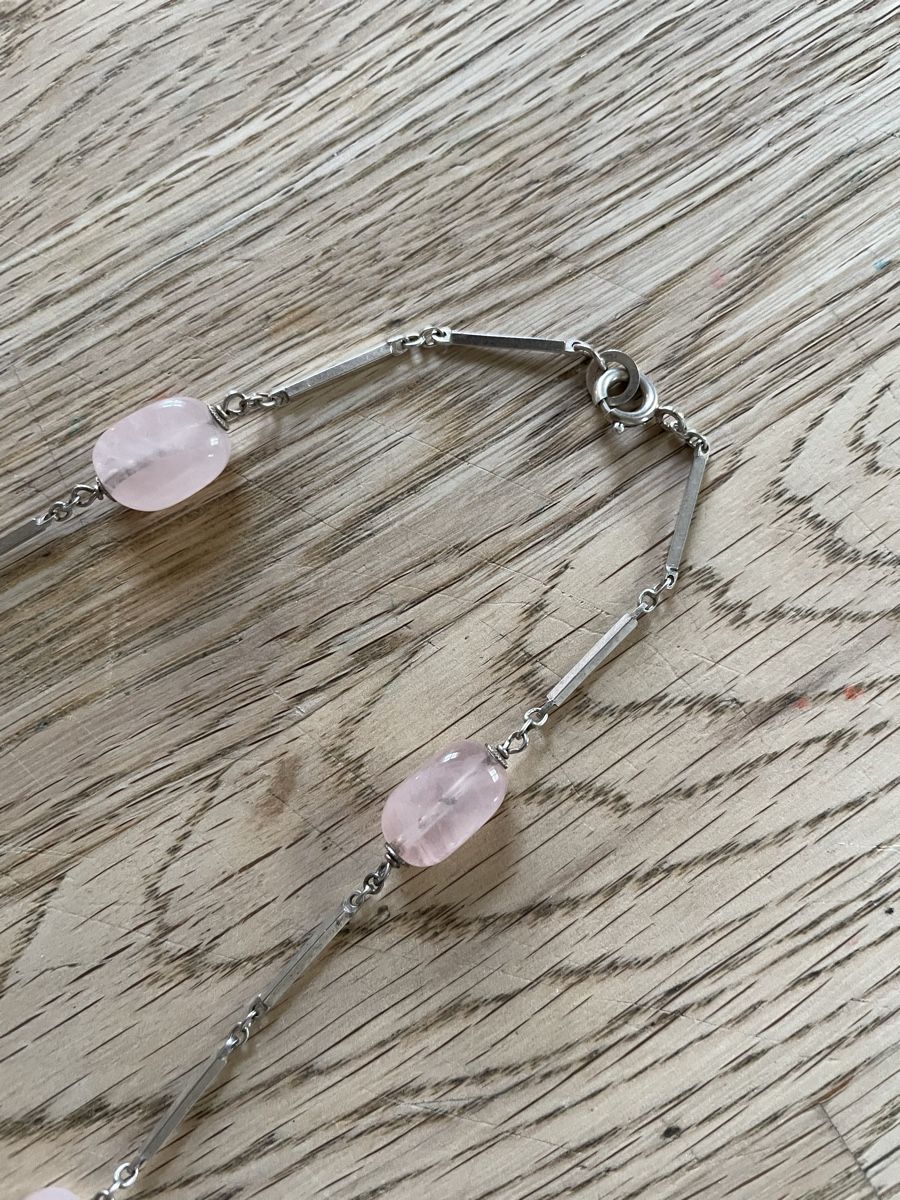 Catenine: Schöne Halskette mit Rosenquarz 800 – Usato da Flawil venduto da Naphtali 4