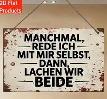 SCHILD MIT LUSTIGEM TEXT AUS HOLZ NEU