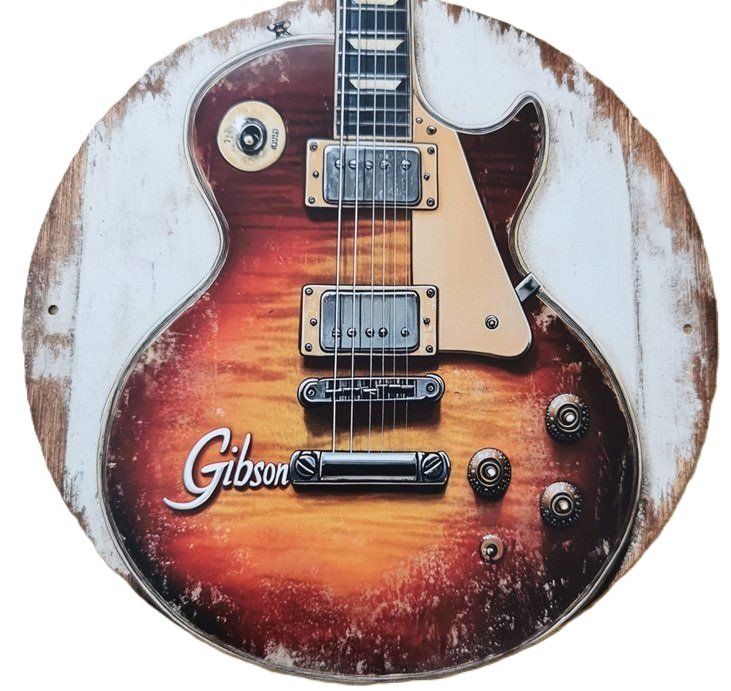 Schilder: Gitarre - Blechschild  (neu/OVP) – Neu und originalverpackt aus Wilen b. Wollerau von morethanmusic