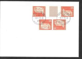 Kehrdrucke FDC K52 + S70 ET Luzern 8.1.1973