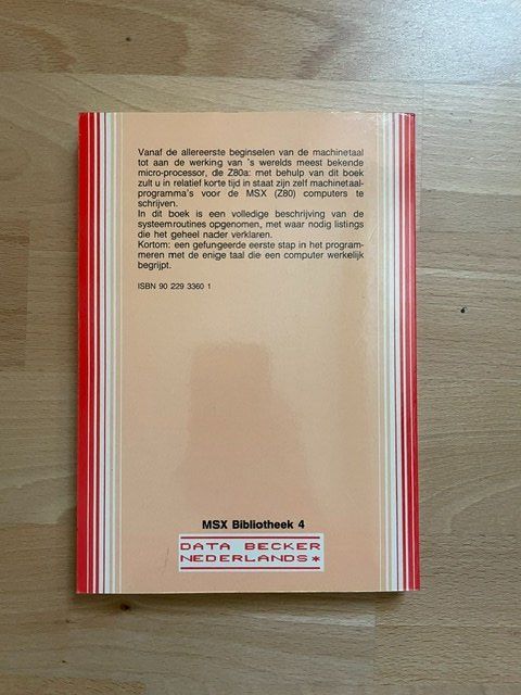 Bücher: Bücher zur MSX-Z80-Assembler-Programmierung (Niederländisch) – Gebraucht aus Pfungen von gilbertfr 5