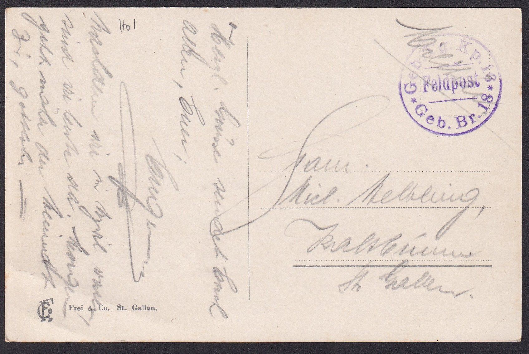 Cartoline postali: Engelburg Gesamtansicht Feldpoststempel – Usato da Olten venduto da clotaldi 1