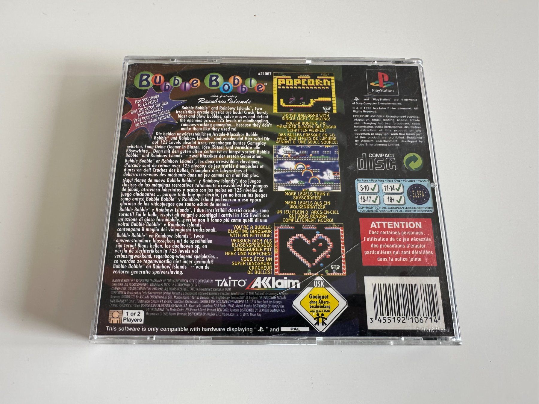 Sony Giochi: Bubble Bobble, Sony Playstation 1, PS1 – Usato da Couvet venduto da nay_prh5 2