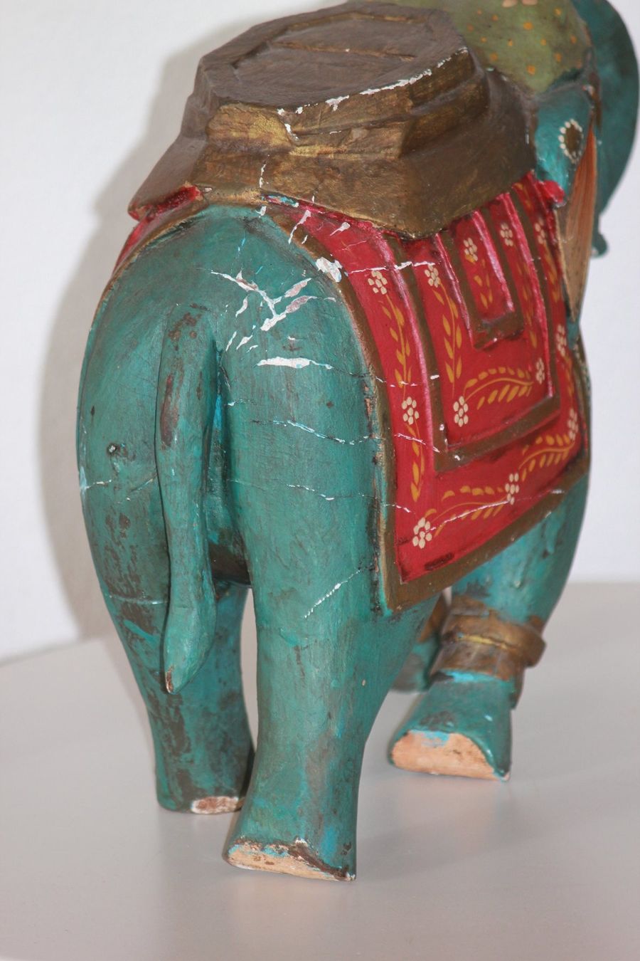 Sculture & Statue: Holz-Elefant aus Indien, grün – Usato da Wichtrach venduto da LuckyLuke69 3