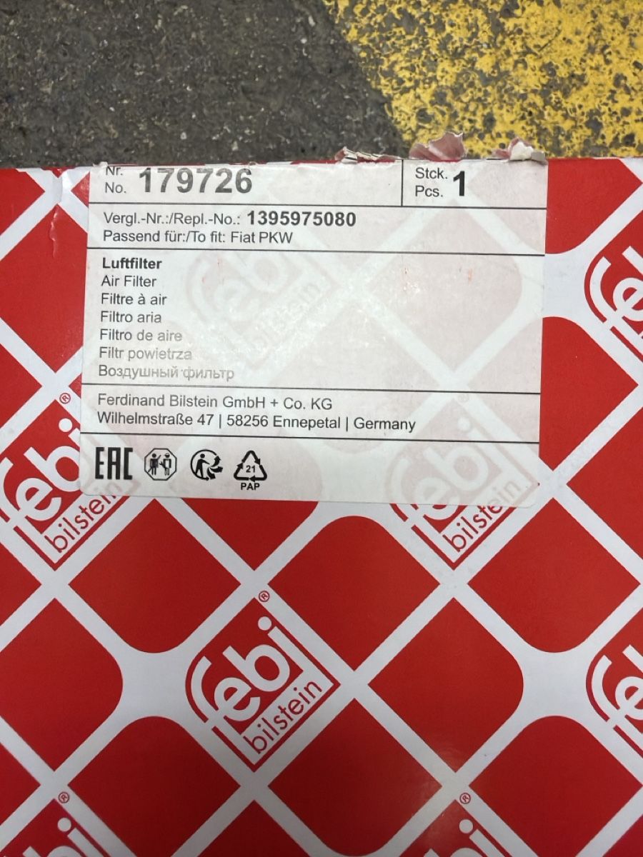 Fiat Tutti pezzi di ricambio auto: Fiat Ducato Luftfilter 1395975080 – Nuovo e nell'imballaggio originale da Engelburg venduto da igetnocow 1