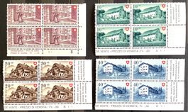 1949 Pro Patria / Schweizer Haus IV / Viererblock Satz **