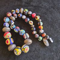 Top Vintage MURANO SILBER Halskette, Collier ca 1980