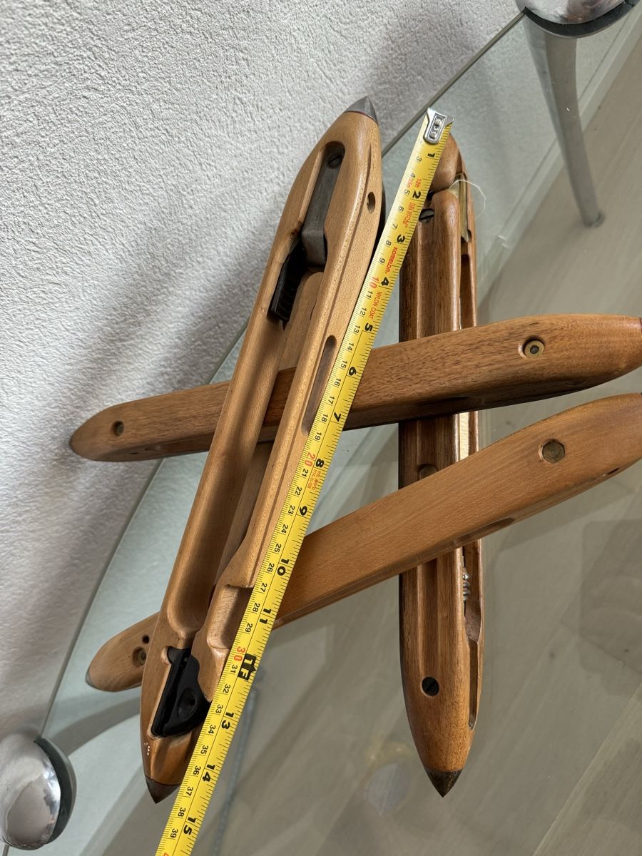 Ruote per filare: Antikes Webschiffchen 5 xWebstuhl-Shuttle Boot-Shuttle, Holz – Usato da Morges venduto da SevArt 4