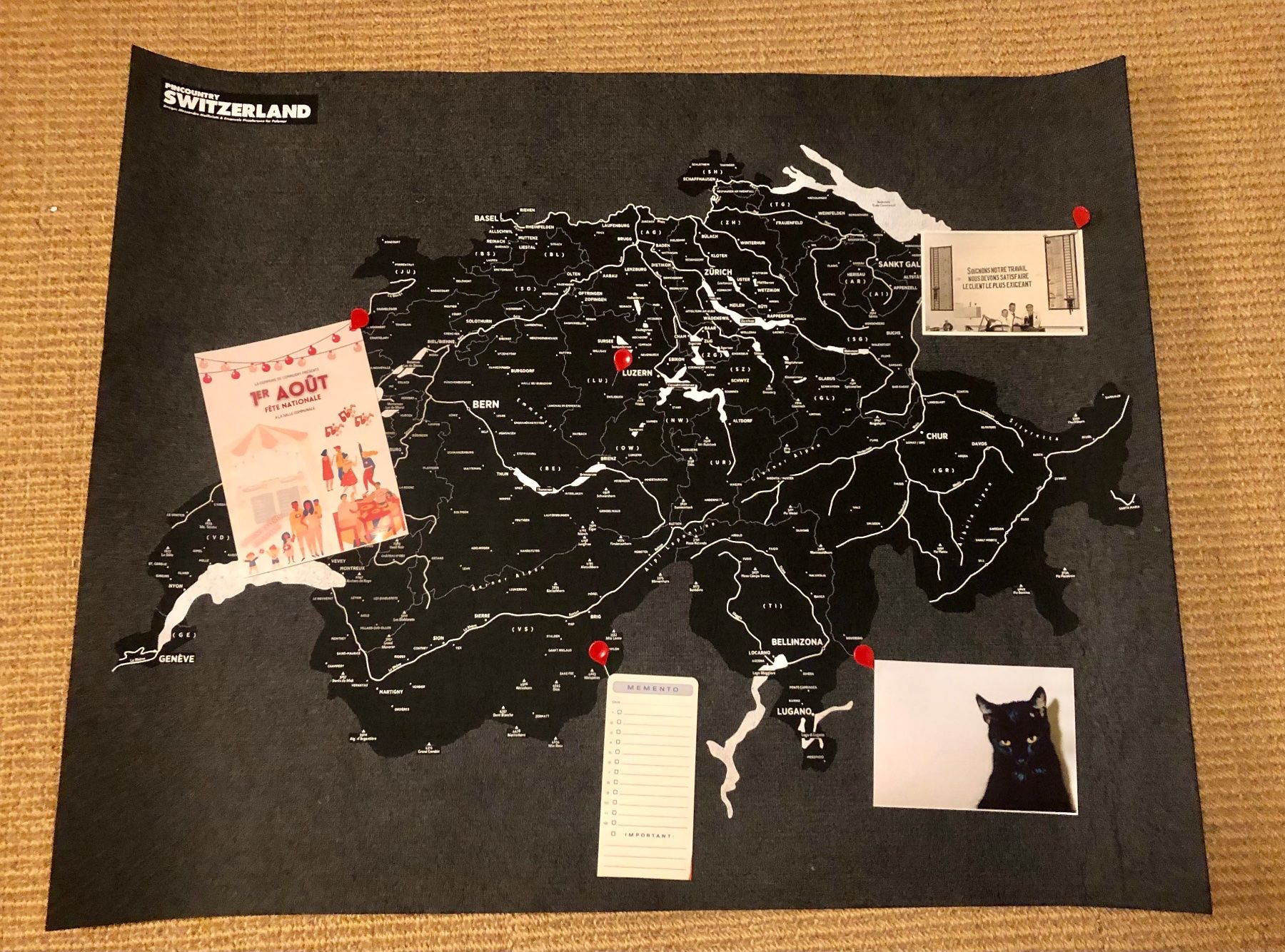 Tutte le decorazioni: SWISS PIN MAP - jamais utilisé ! – Nuovo e nell'imballaggio originale da Commugny venduto da rit_5lq2