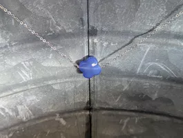 Collier à la fleur bleue