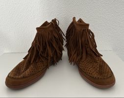 Braune Fransen Stiefeletten, Grösse 38, Top Zustand!