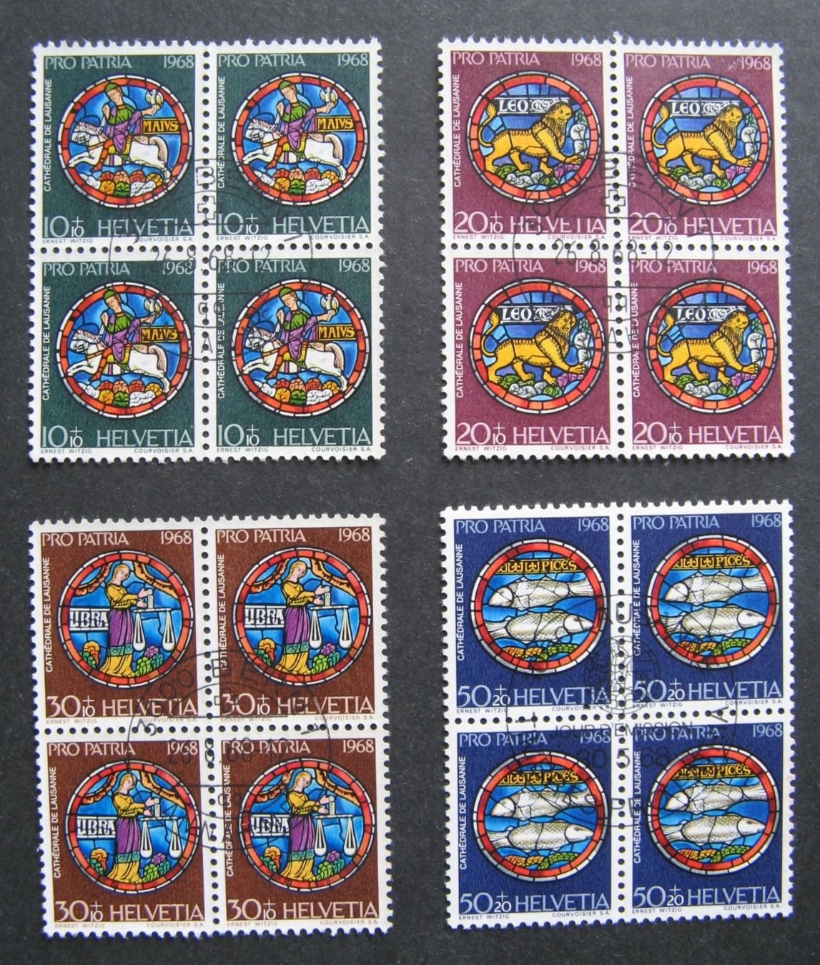 Alle Briefmarken: PP 1968 Satz Vierer ESST – Gebraucht aus Frauenfeld von Interessent1