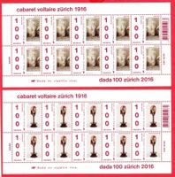 2016 ** Kleinbögen 100 Jahre DADA ZÜRICH Frankaturwert 20Fr.