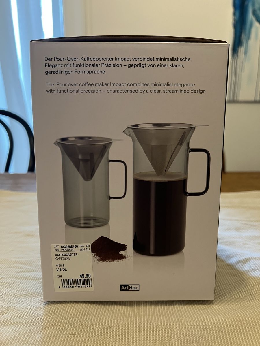 Appareils de cuisine: Brand new AdHoc Coffee Pour Over Maker  – Neuf avec emballage d'origine à Luzern par sar_78lv 4
