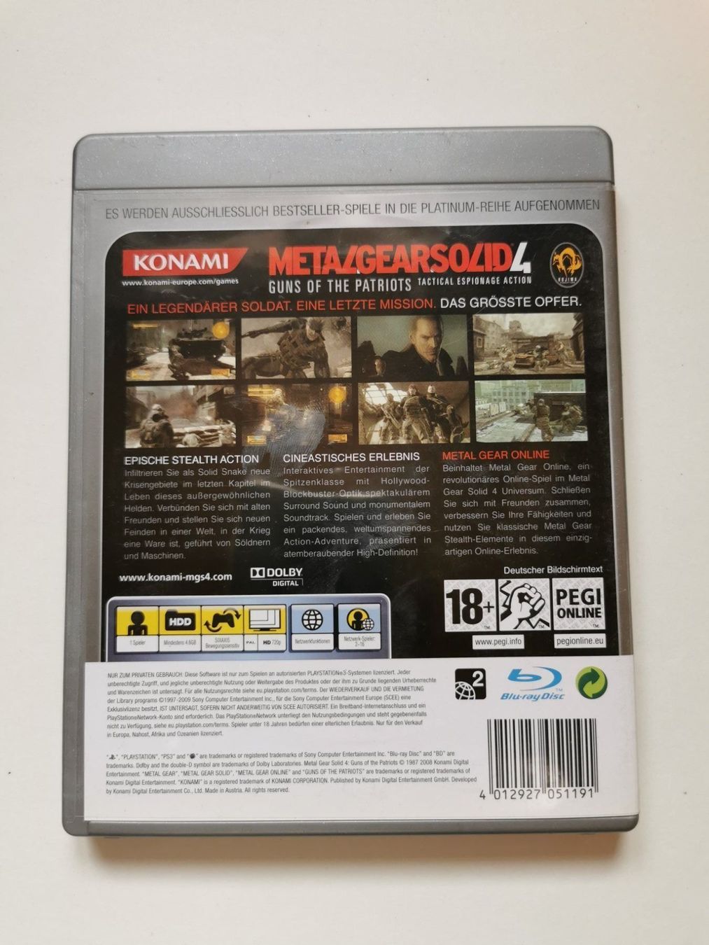 Sony Giochi: Ps 3 - Metal Gear Solid 4 – Usato da Lenzburg venduto da eyworld 2