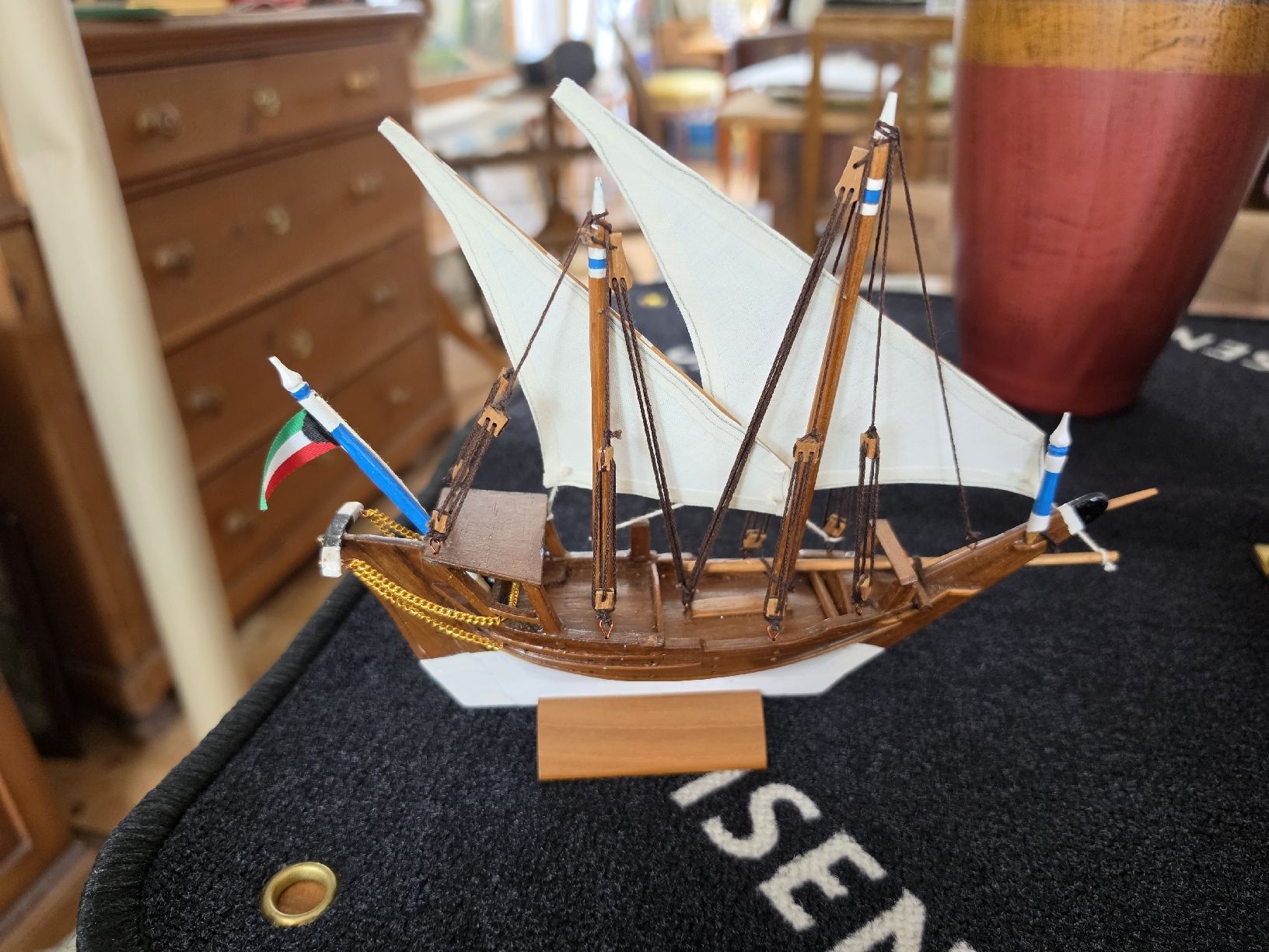 Kit di modellismo & Modellini statici: Modellschiff Dhow Kuwait mit Koffer guter Zustand – Usato da Mettlen venduto da elios0888 7