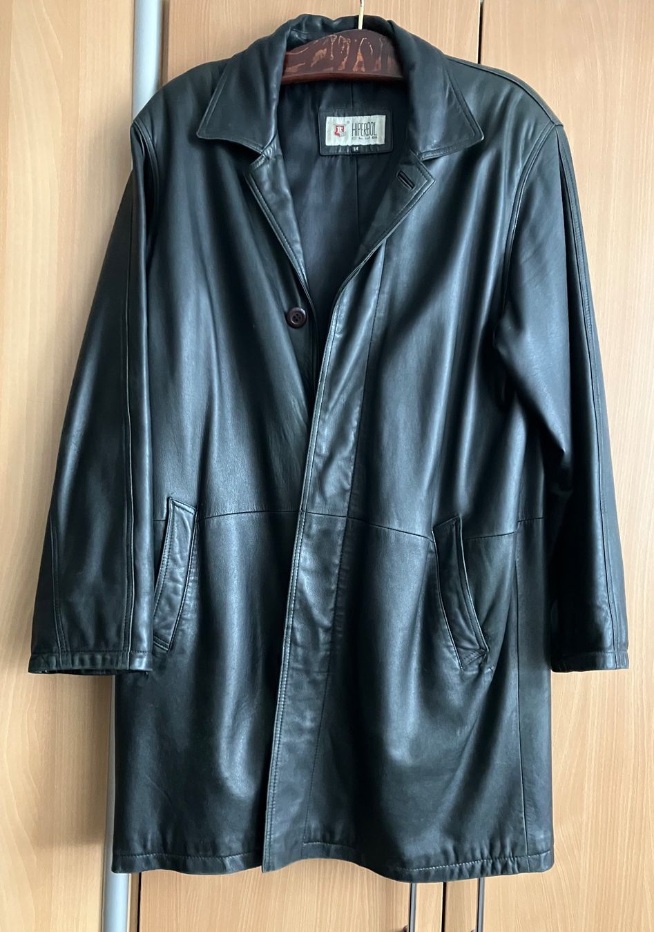Cappotti: Herren Ledermantel, schwarz, Gr. 54 – Usato da Diepoldsau venduto da mabeapt