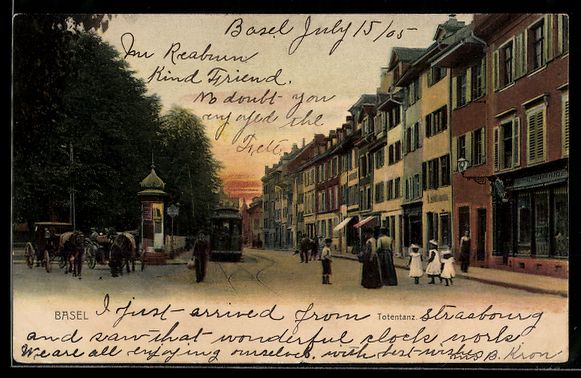 Ansichtskarten: AK Basel, Strassenbahn am Totentanz – Gebraucht aus Berlin von bartko-reher